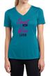Ladies Fitness Shirt Squat Now Wine Later Moisture Wicking V-neck Tee