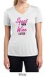 Ladies Fitness Shirt Squat Now Wine Later Moisture Wicking V-neck Tee