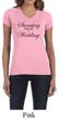 Ladies Fitness Shirt Sweating For My Wedding V-neck Tee T-Shirt