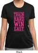 Ladies Fitness Shirt Train Hard Win Easy Moisture Wicking Tee T-Shirt