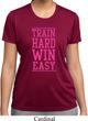 Ladies Fitness Shirt Train Hard Win Easy Moisture Wicking Tee T-Shirt