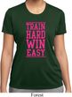 Ladies Fitness Shirt Train Hard Win Easy Moisture Wicking Tee T-Shirt