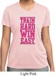 Ladies Fitness Shirt Train Hard Win Easy Moisture Wicking Tee T-Shirt