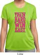 Ladies Fitness Shirt Train Hard Win Easy Moisture Wicking Tee T-Shirt