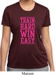 Ladies Fitness Shirt Train Hard Win Easy Moisture Wicking Tee T-Shirt