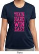 Ladies Fitness Shirt Train Hard Win Easy Moisture Wicking Tee T-Shirt