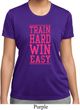 Ladies Fitness Shirt Train Hard Win Easy Moisture Wicking Tee T-Shirt