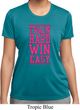 Ladies Fitness Shirt Train Hard Win Easy Moisture Wicking Tee T-Shirt