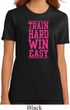 Ladies Fitness Shirt Train Hard Win Easy Organic Tee T-Shirt