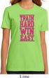 Ladies Fitness Shirt Train Hard Win Easy Organic Tee T-Shirt