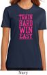 Ladies Fitness Shirt Train Hard Win Easy Organic Tee T-Shirt