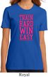 Ladies Fitness Shirt Train Hard Win Easy Organic Tee T-Shirt