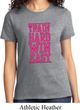Ladies Fitness Shirt Train Hard Win Easy Tee T-Shirt