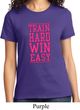 Ladies Fitness Shirt Train Hard Win Easy Tee T-Shirt
