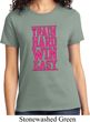 Ladies Fitness Shirt Train Hard Win Easy Tee T-Shirt