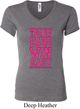 Ladies Fitness Shirt Train Hard Win Easy V-neck Tee T-Shirt