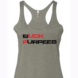 Ladies Fitness Tanktop Buck Furpees Tri Blend Racerback Tank Top