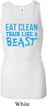 Ladies Fitness Tanktop Eat Clean Longer Length Racerback Tank