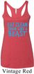 Ladies Fitness Tanktop Eat Clean Tri Blend Racerback Tank Top