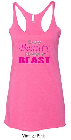 Ladies Fitness Tanktop Every Beauty Tri Blend Racerback Tank Top