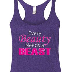 Ladies Fitness Tanktop Every Beauty Tri Blend Racerback Tank Top