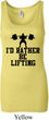 Ladies Fitness Tanktop I Rather Be Lifting Longer Length Tank Top