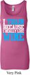Ladies Fitness Tanktop I Train For Wine Longer Length Tank Top