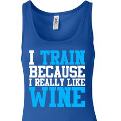 Ladies Fitness Tanktop I Train For Wine Longer Length Tank Top