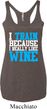 Ladies Fitness Tanktop I Train For Wine Tri Blend Racerback Tank Top