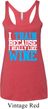 Ladies Fitness Tanktop I Train For Wine Tri Blend Racerback Tank Top