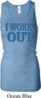 Ladies Fitness Tanktop I Work Out Longer Length Racerback Tank Top
