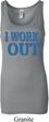 Ladies Fitness Tanktop I Work Out Longer Length Tank Top