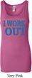 Ladies Fitness Tanktop I Work Out Longer Length Tank Top