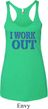 Ladies Fitness Tanktop I Work Out Tri Blend Racerback Tank Top