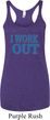 Ladies Fitness Tanktop I Work Out Tri Blend Racerback Tank Top