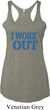 Ladies Fitness Tanktop I Work Out Tri Blend Racerback Tank Top
