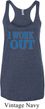 Ladies Fitness Tanktop I Work Out Tri Blend Racerback Tank Top