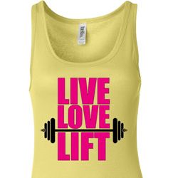 Ladies Fitness Tanktop Live Love Lift Longer Length Tank Top Ladies Fitness Tanktop Live Love Lift Longer Length Tank Top