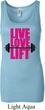 Ladies Fitness Tanktop Live Love Lift Longer Length Tank Top