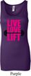 Ladies Fitness Tanktop Live Love Lift Longer Length Tank Top
