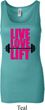 Ladies Fitness Tanktop Live Love Lift Longer Length Tank Top