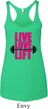 Ladies Fitness Tanktop Live Love Lift Tri Blend Racerback Tank Top