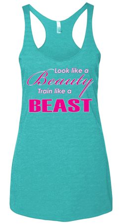 Ladies Fitness Tanktop Look Like a Beauty Tri Blend Racerback Tank Top