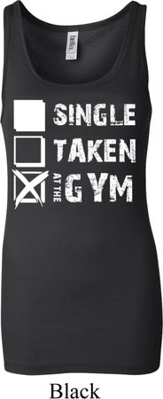 Ladies Fitness Tanktop Single Taken At The Gym Longer Length Tank Top
