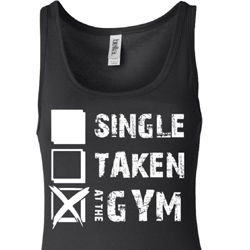 Ladies Fitness Tanktop Single Taken At The Gym Longer Length Tank Top