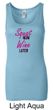 Ladies Fitness Tanktop Squat Now Wine Later Longer Length Tank Top