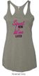 Ladies Fitness Tanktop Squat Now Wine Later Tri Blend Racerback Tank