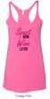 Ladies Fitness Tanktop Squat Now Wine Later Tri Blend Racerback Tank