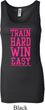 Ladies Fitness Tanktop Train Hard Win Easy Longer Length Tank Top