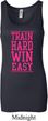 Ladies Fitness Tanktop Train Hard Win Easy Longer Length Tank Top